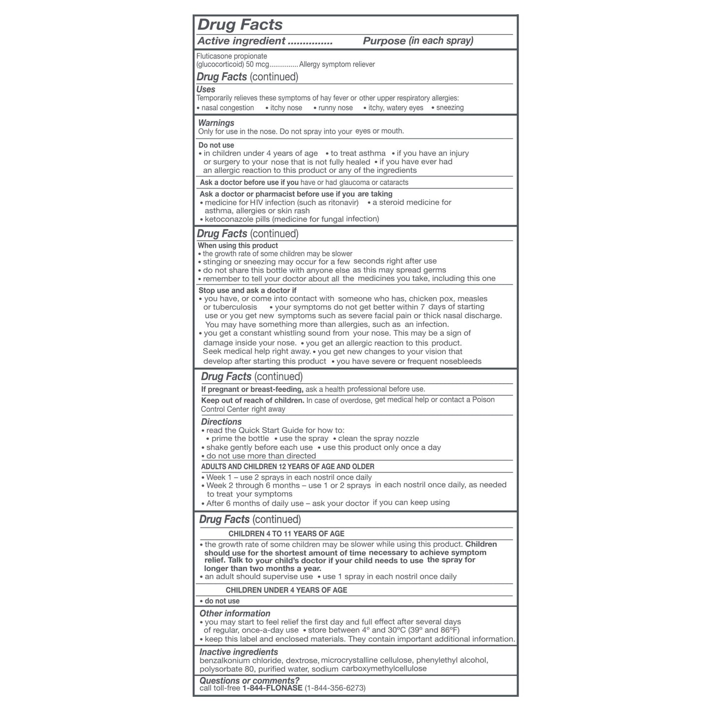 Flonase 24 Hour Non-Drowsy Decongestant Allergy Relief Medicine Nasal Spray, 72 Sprays