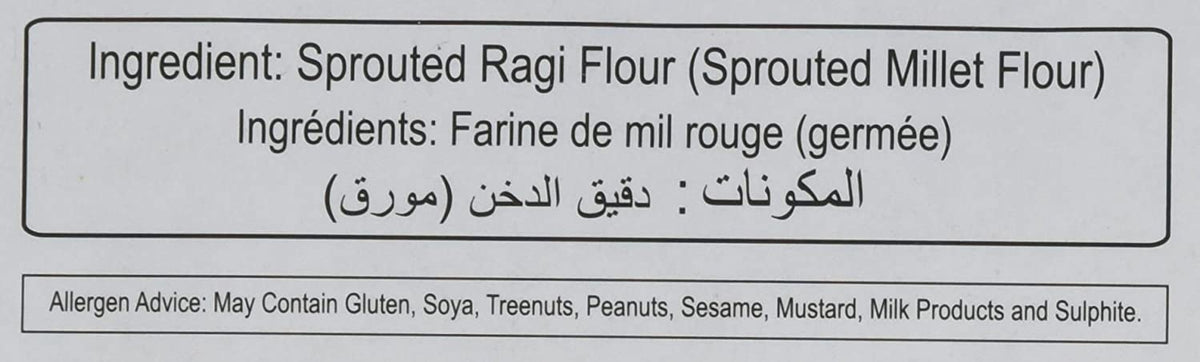 Ragi Flour (Millet Flour) Sprouted