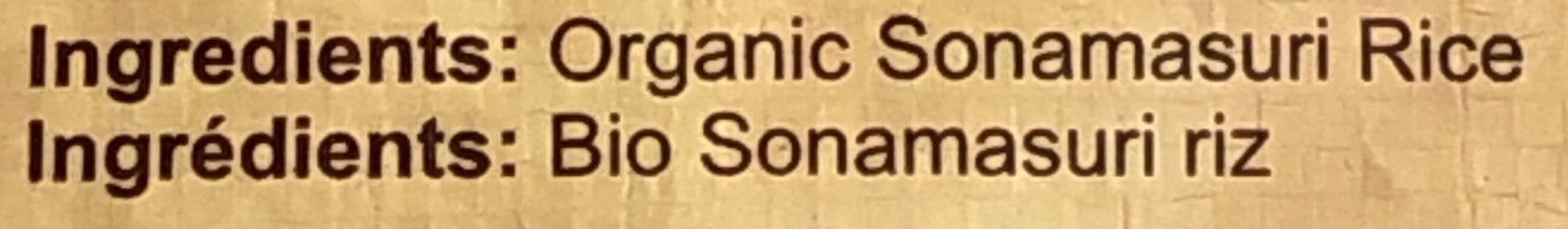 Organic Sonamasuri Rice