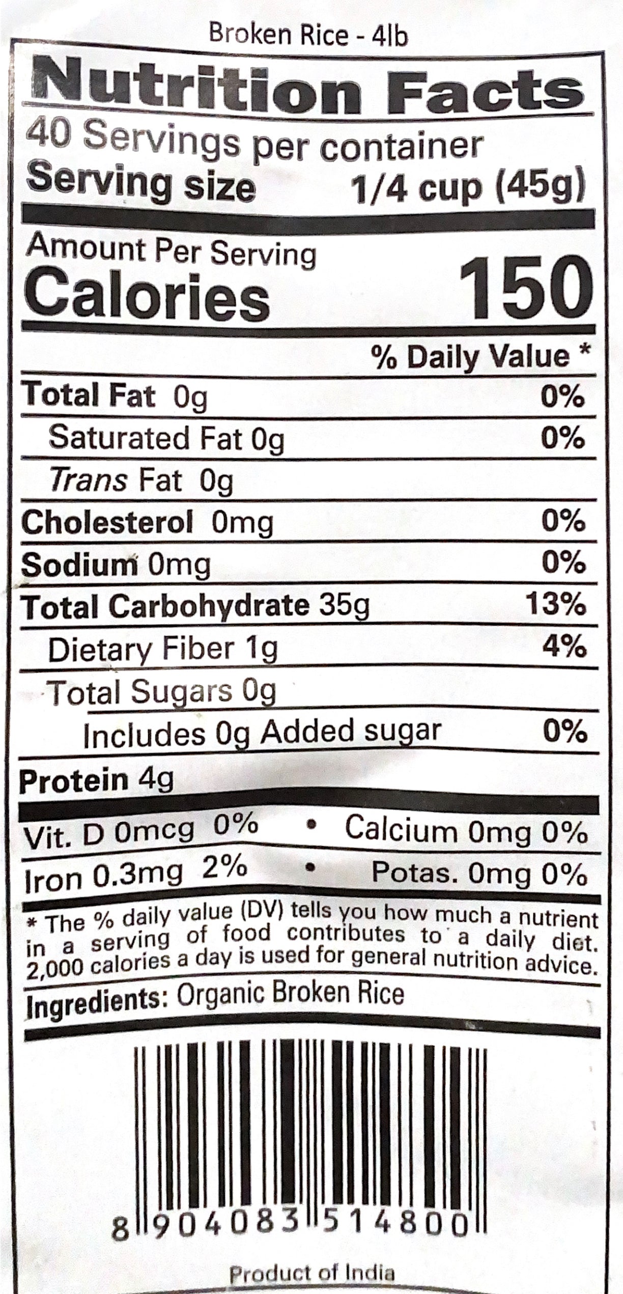 Organic Broken Rice