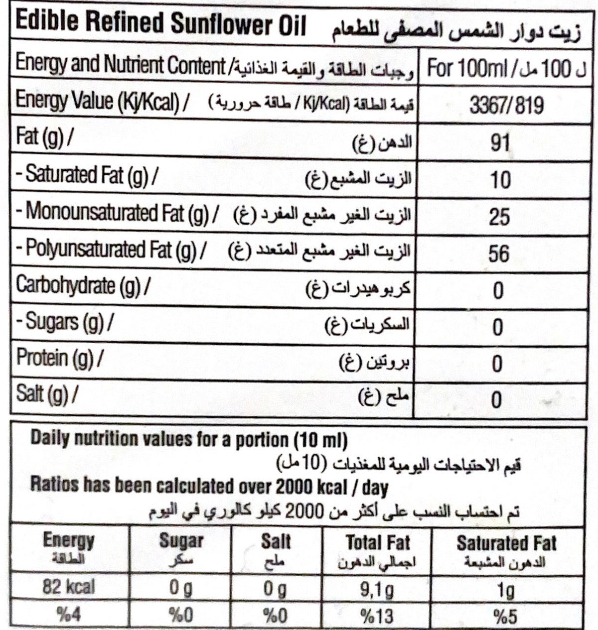 Sunflower Oil