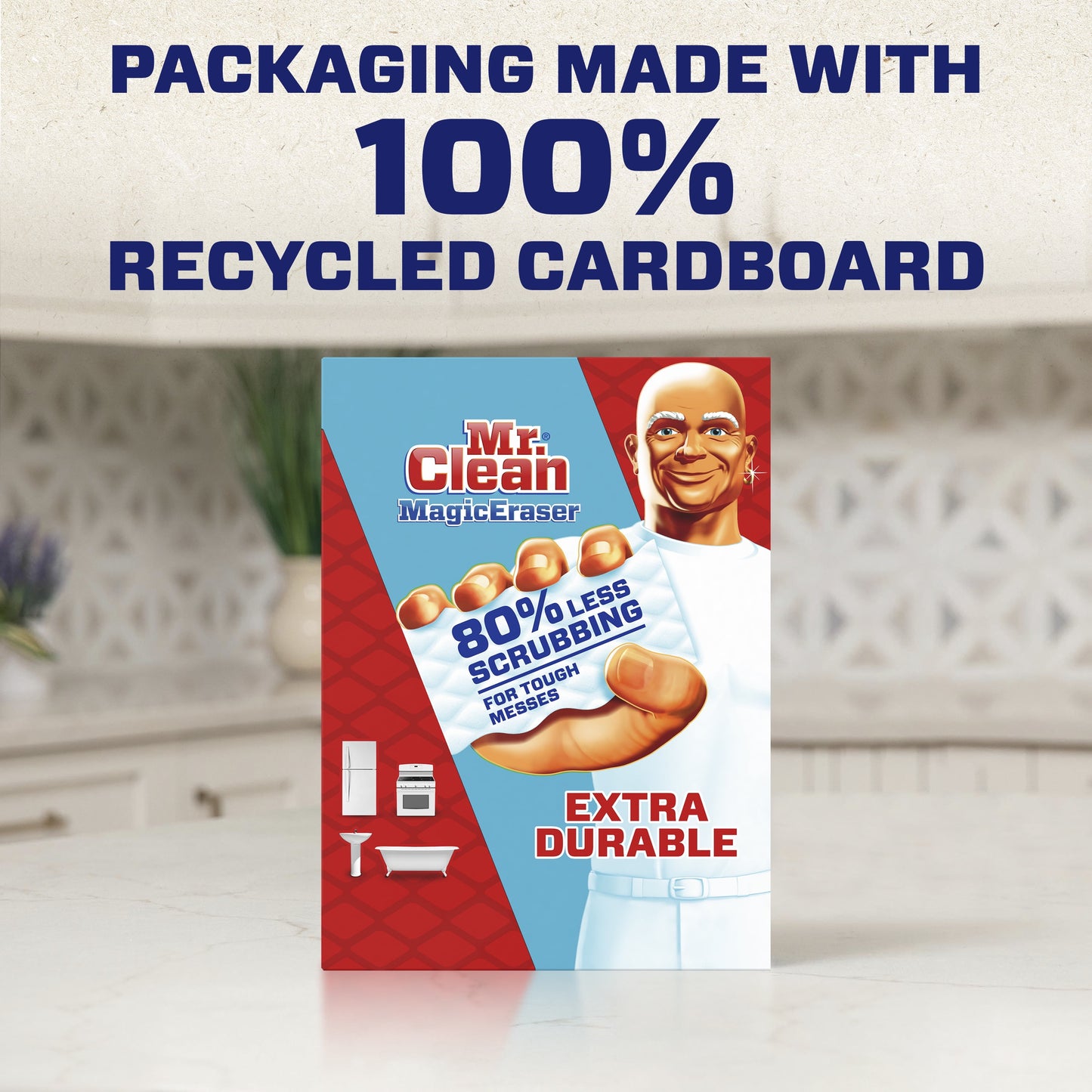 Mr. Clean Magic Eraser Extra Durable All-Purpose Cleaning Pads with Durafoam, 7 Ct