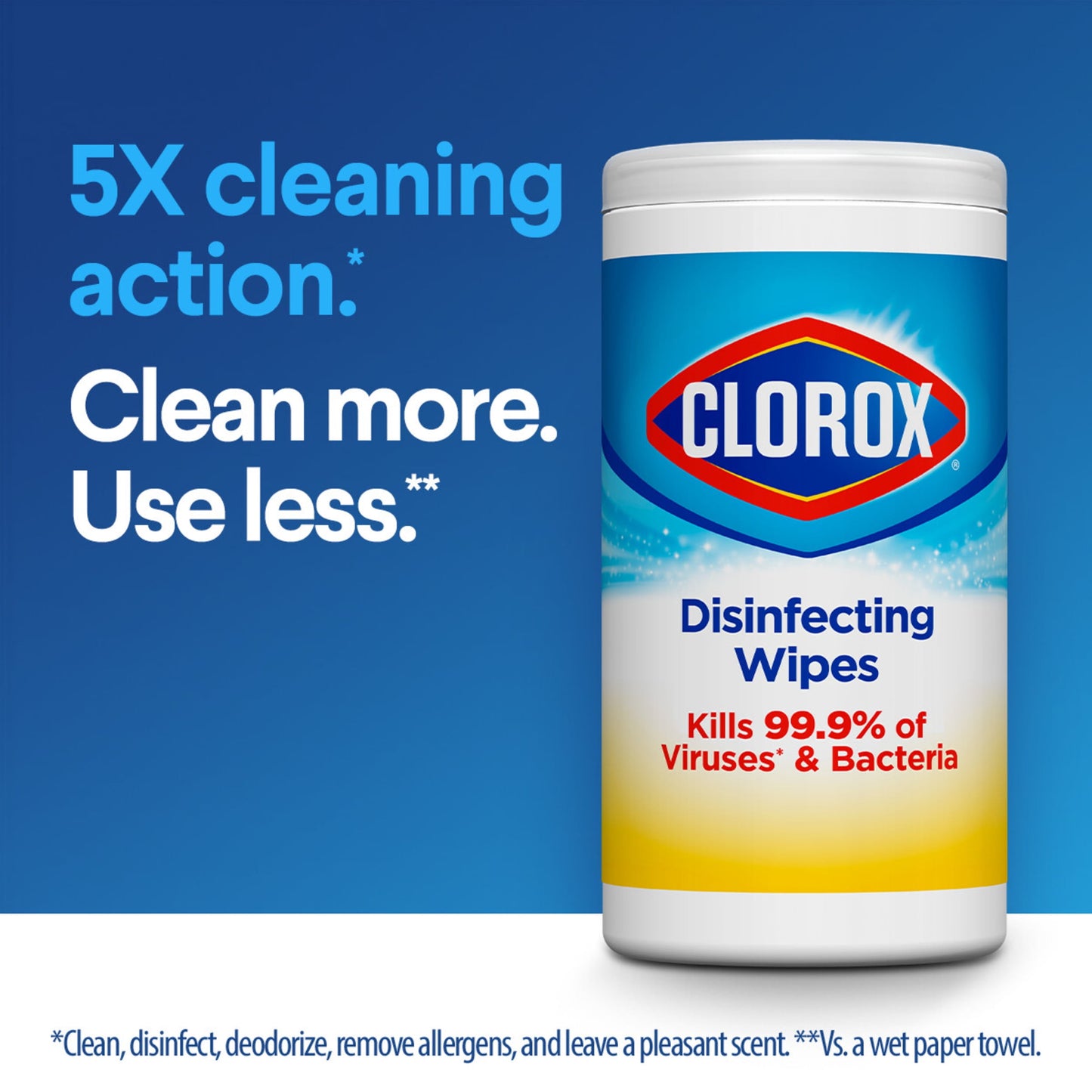 Clorox Bleach-Free Disinfecting and Cleaning Wipes, Crisp Lemon, 35 Count