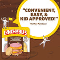Lunchables Ham & Cheddar Cheese Cracker Stackers Kid Lunch Snack, 3.5 oz Tray