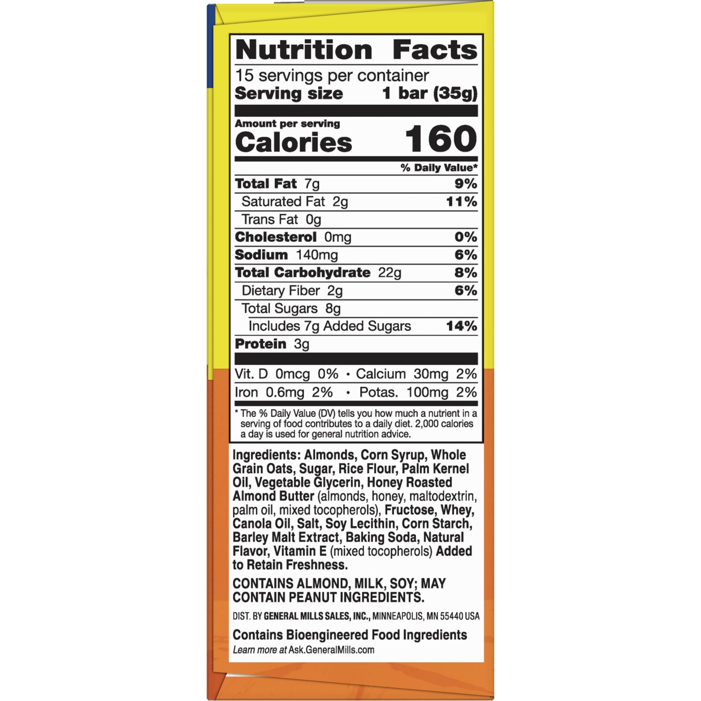 Nature Valley Granola Bars, Sweet and Salty Nut, Almond, 15 Bars, 18 OZ