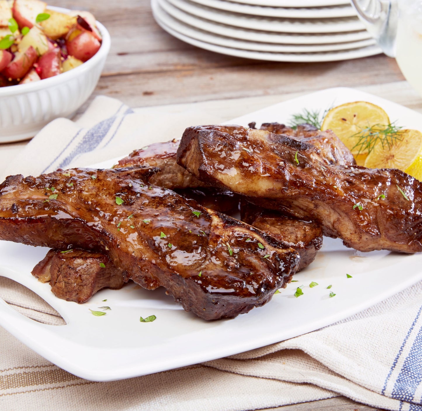 Boneless Pork Loin Country Style Ribs, 2.3 - 3.8 lb Tray