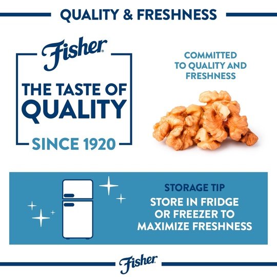 Fisher Chef's Naturals Gluten Free, No Preservatives, Non-GMO Walnut Halves & Pieces, 16 oz Bag