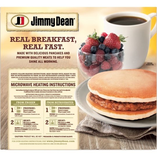 Jimmy Dean Maple Pancakes & Sausage Griddle Cake Sandwich, 32 oz, 8 Count (Frozen)