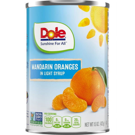 Dole Mandarin Oranges in Light Syrup, 15 oz Can