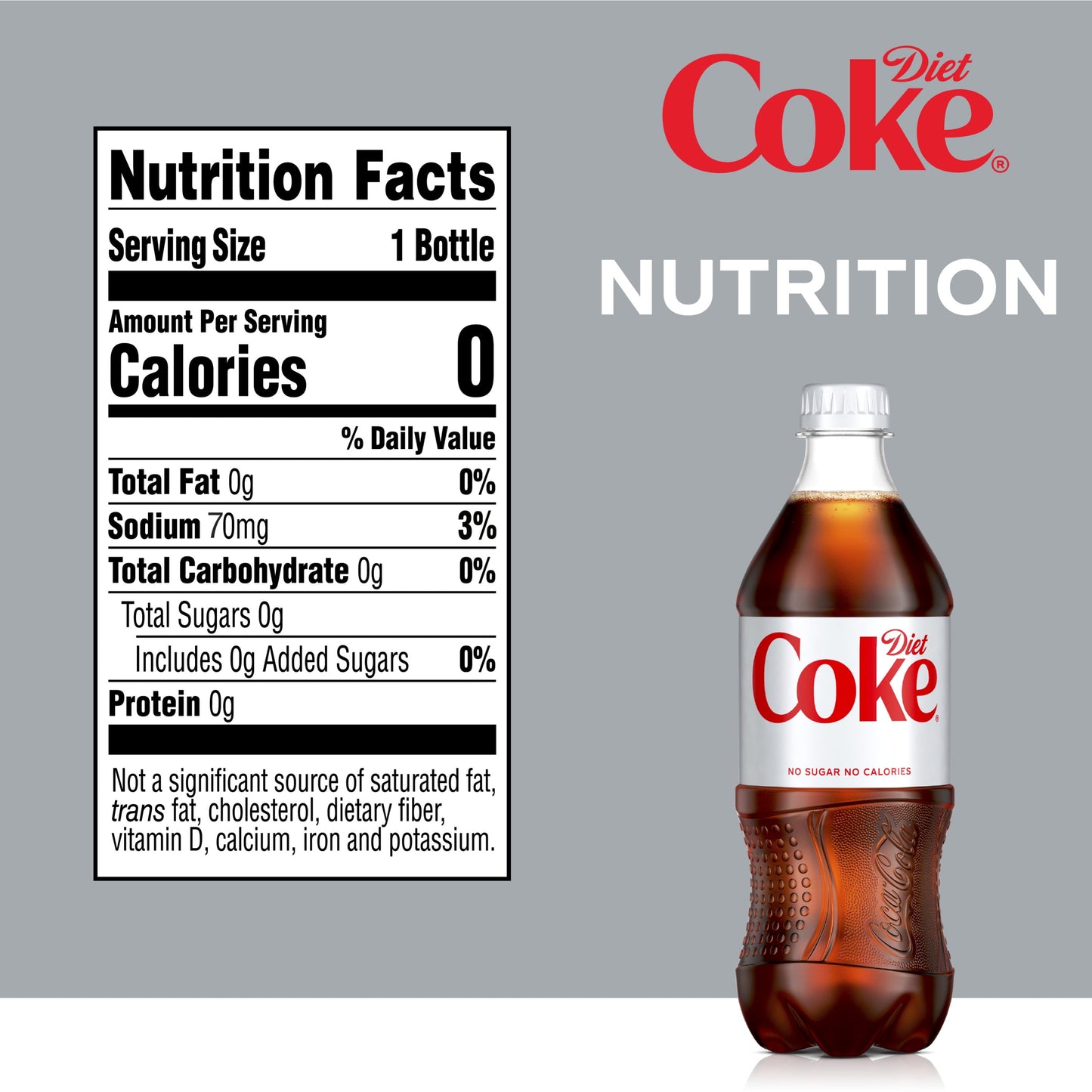 Diet Coke Soda Pop, 20 fl oz Bottle