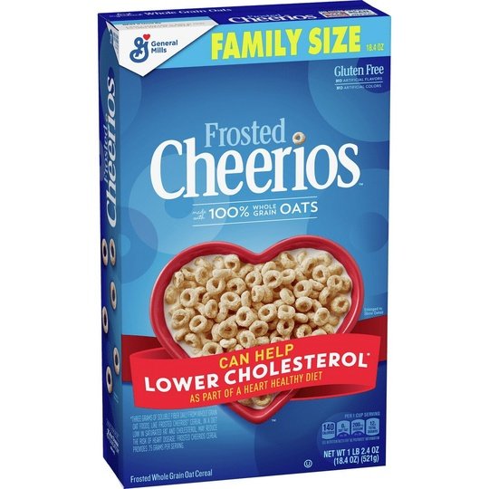 Frosted Cheerios, Heart Healthy Cereal, Family Size, 18.4 OZ