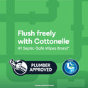 Cottonelle Gentle Plus Flushable Wipes, 4 Flip-Top Packs, 42 Wipes Per Pack (168 Total)