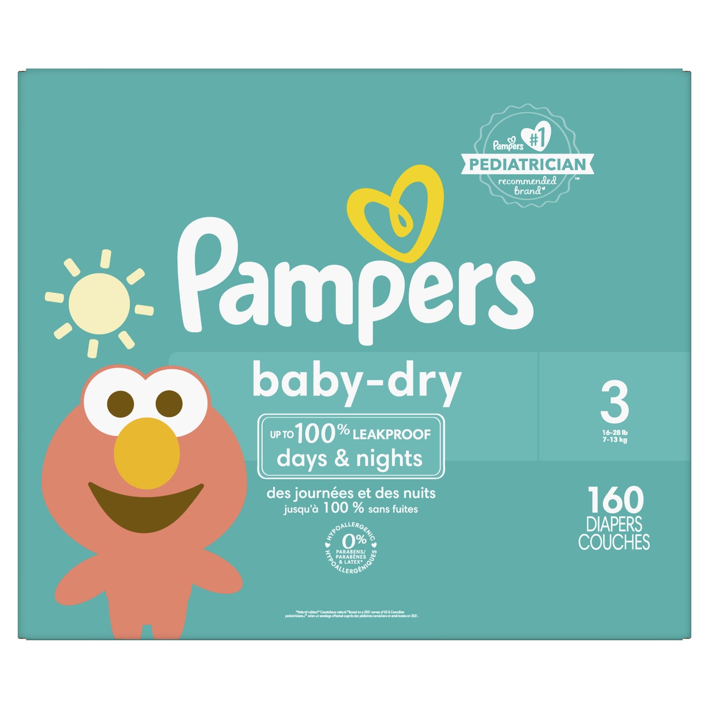 Pampers Baby Dry Diapers Size 3, 160 Count