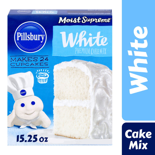 Pillsbury Moist Supreme Premium White Cake Mix, 15.25 Oz Box