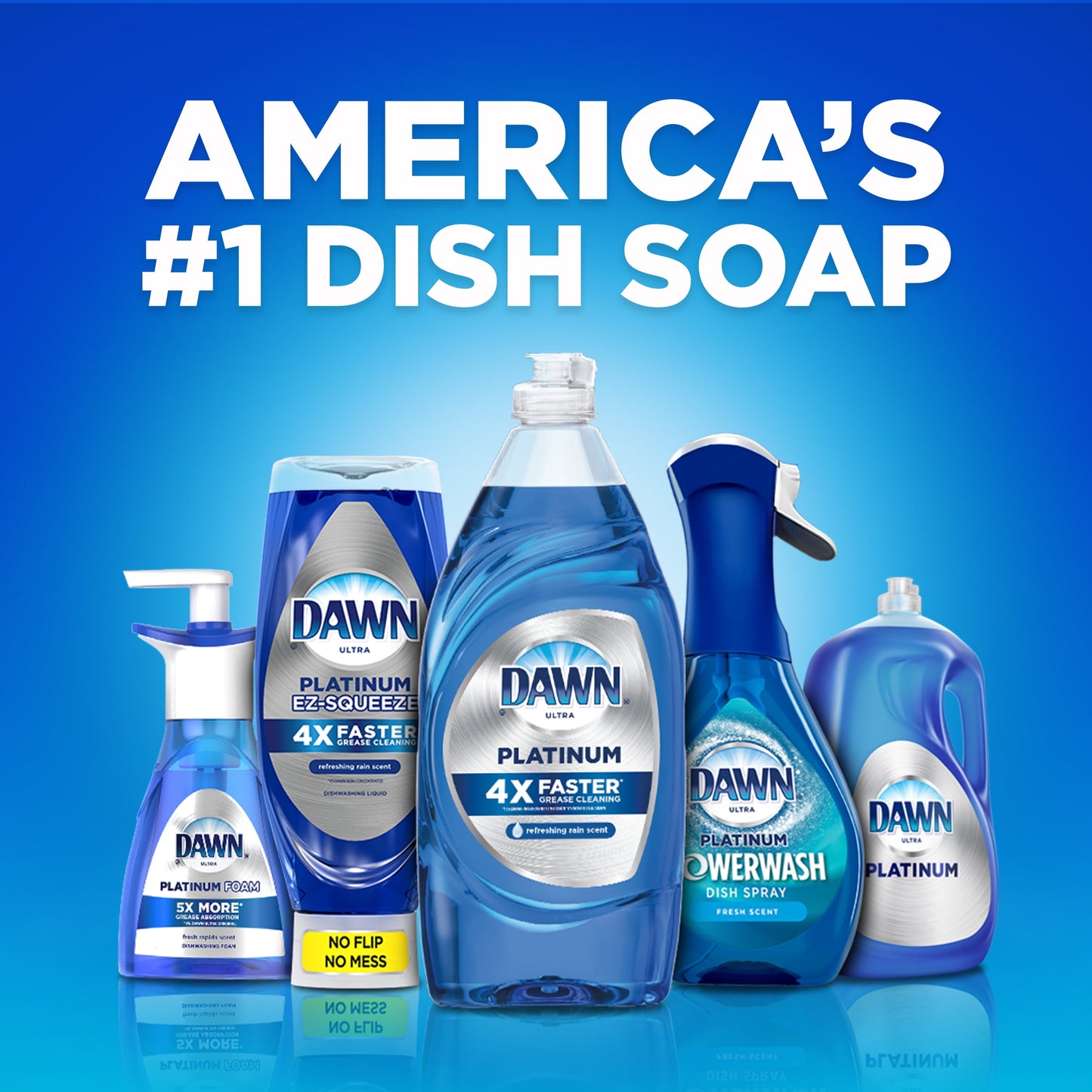 Dawn Dishwashing Liquid Dish Soap, Refreshing Rain Scent, 54.8 fl oz