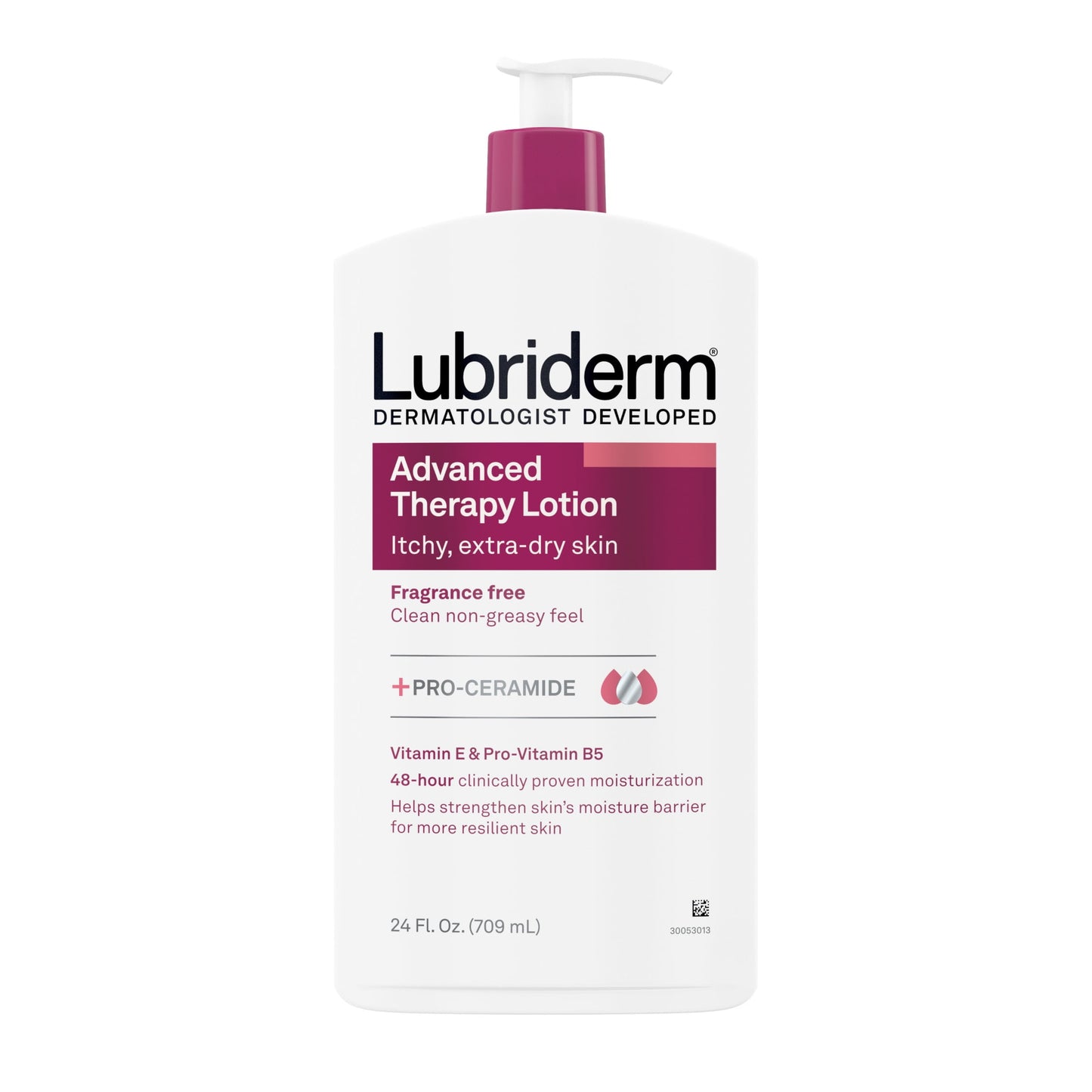 Lubriderm Advanced Therapy Fragrance Free Lotion, Vitamin E, 24 fl. oz