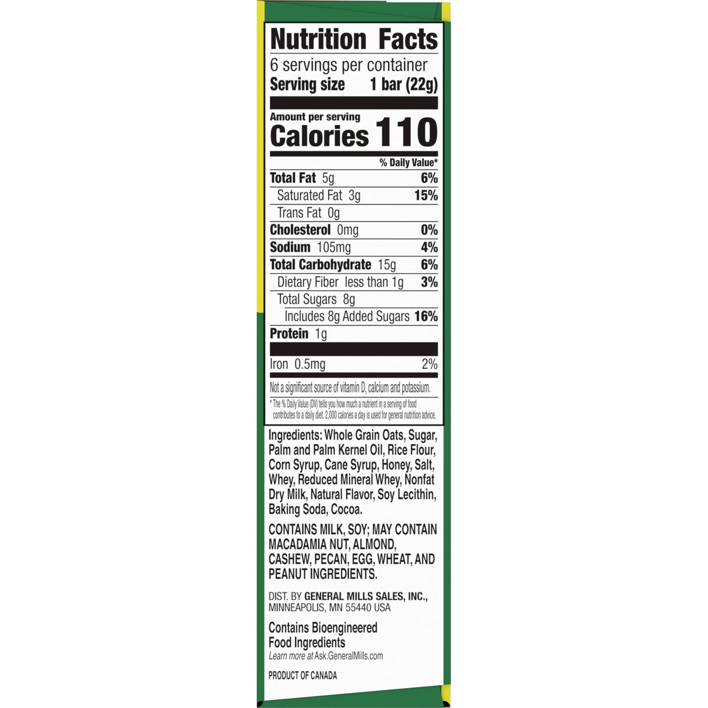 Nature Valley Crunchy Dipped Granola Squares, Salted Caramel, 6 ct, 4.68 OZ