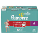 Pampers Cruisers 360 Diapers Size 4, 108 Count