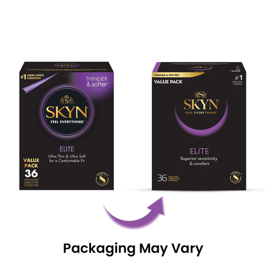 SKYN Elite Lubricated Non Latex Condoms, 36 Count