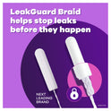 Tampax Radiant Tampons with LeakGuard Braid, Super Absorbency, 14 Count
