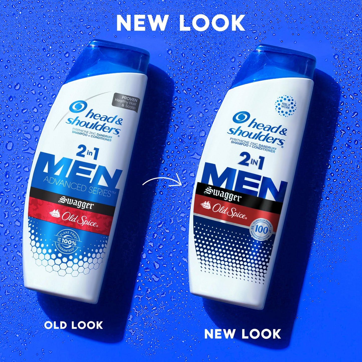 Head & Shoulders Mens 2 in 1 Dandruff Shampoo and Conditioner, Old Spice Swagger, 12.5 oz