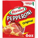 HORMEL, Pepperoni, Pizza Topping, Gluten Free, Original, 6 oz Plastic Resealable Package