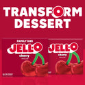 Jell-O Cherry Artificially Flavored Gelatin Dessert Mix, Family Size, 6 oz Box