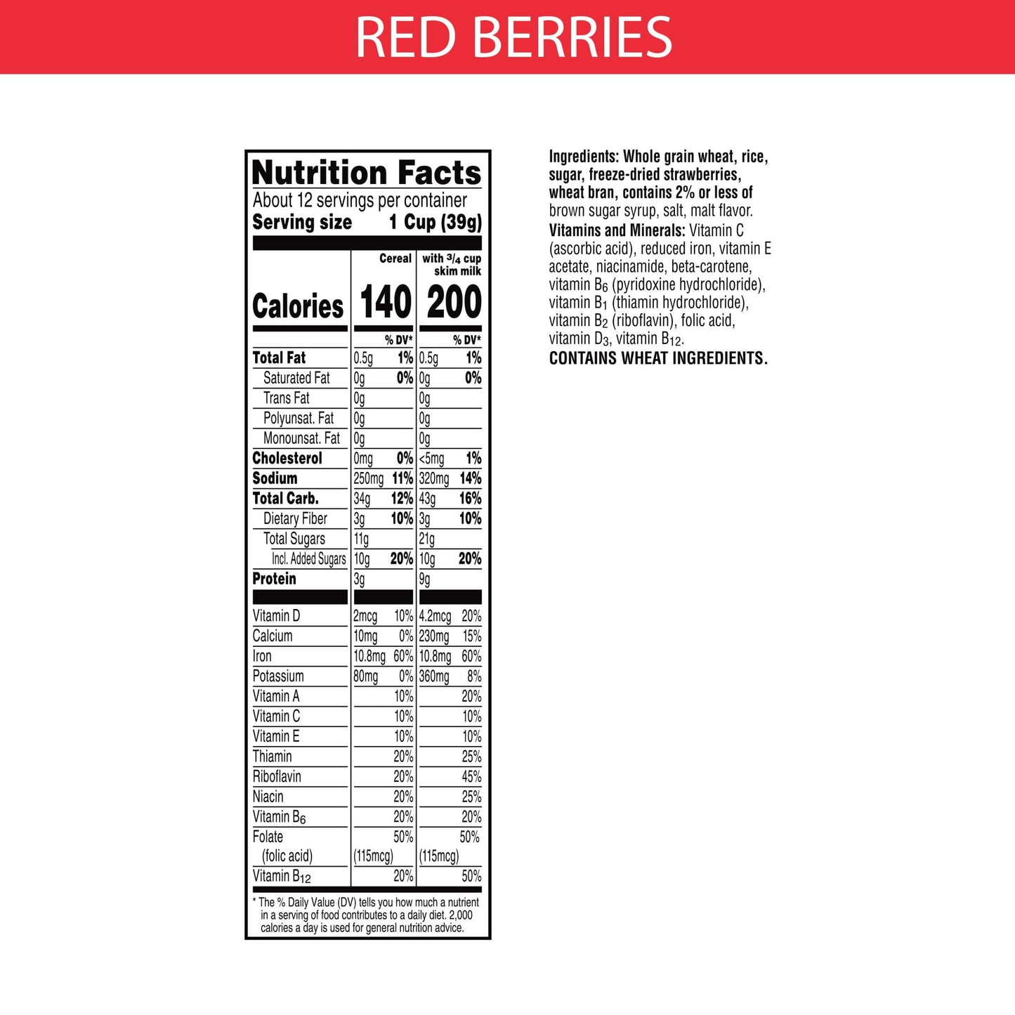 Kellogg's Special K Red Berries Breakfast Cereal, Family Size, 16.9 oz Box