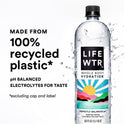 LIFEWTR Premium Purified Bottled Water, pH Balanced with Electrolytes For Taste, 1 Liter Bottle