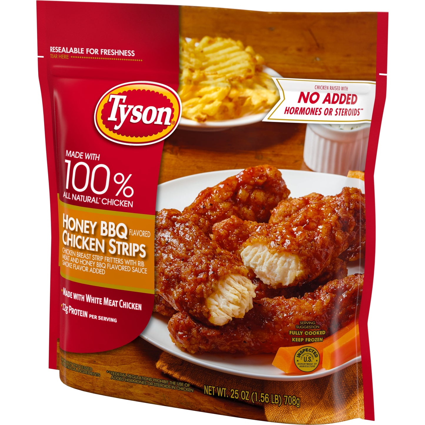 Tyson Honey BBQ Chicken Strips, 1.56 lb Bag (Frozen)