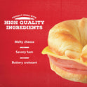 Jimmy Dean Ham & Cheese Croissant Sandwich, 27.2 oz, 8 Count (Frozen)