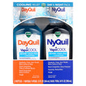 Vicks Dayquil & Nyquil Vapocool Liquid Cold & Flu Medicine, over-the-Counter Medicine, 2 x12 fl. oz.