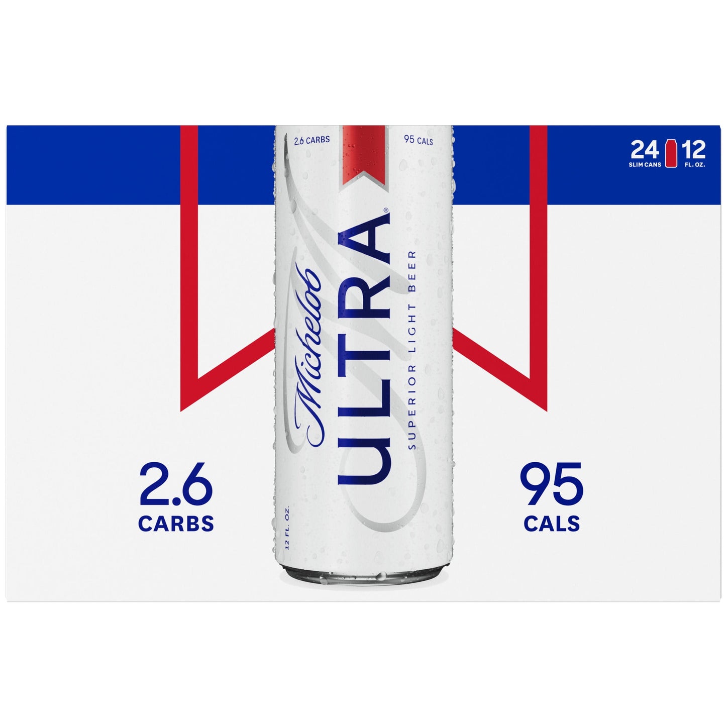 Michelob ULTRA Light Beer, 24 Pack Beer, 12 fl oz Cans, 4.2 % ABV, Domestic