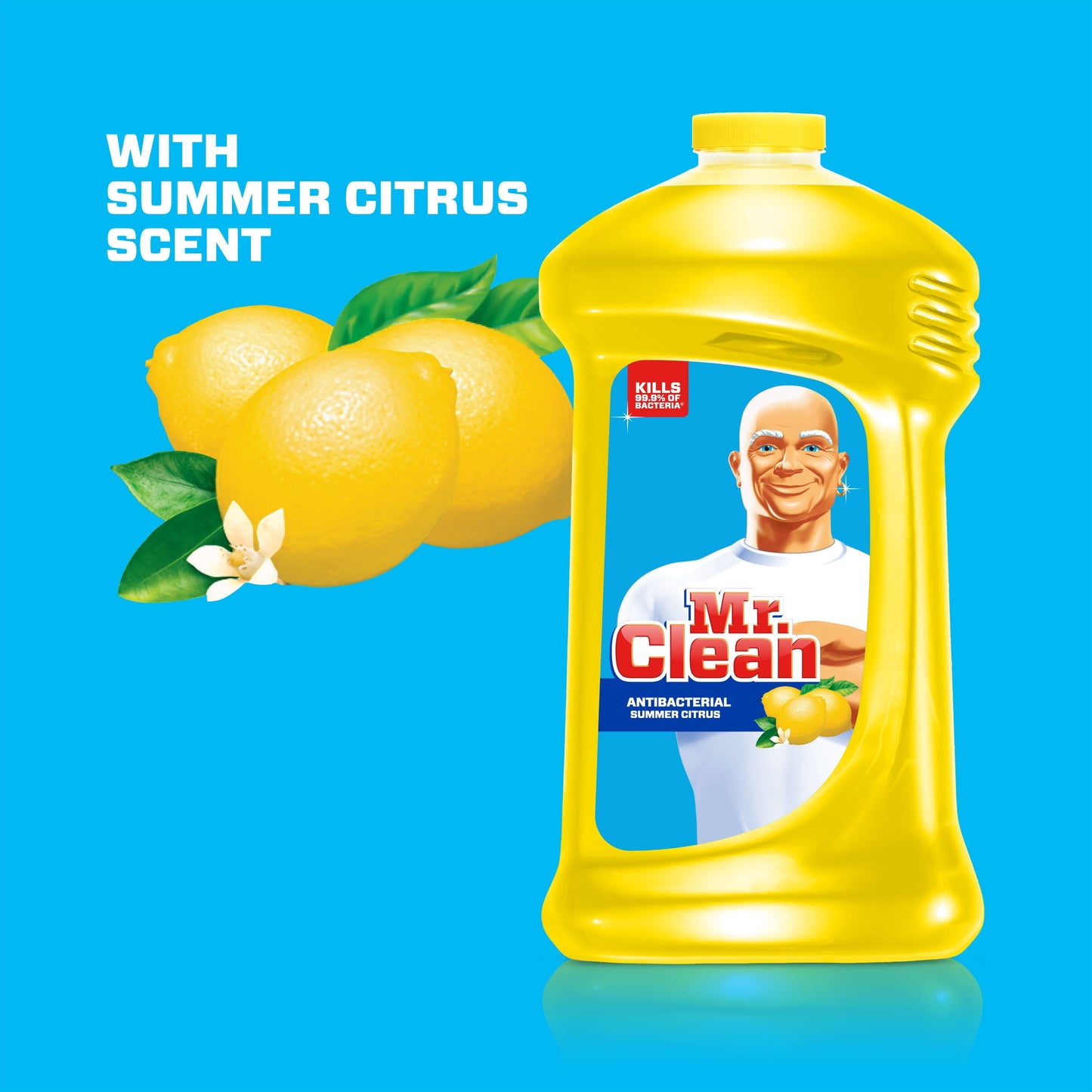 Mr. Clean Antibacterial All Purpose Multi-Surface Cleaner, Summer Citrus, 45 fl oz