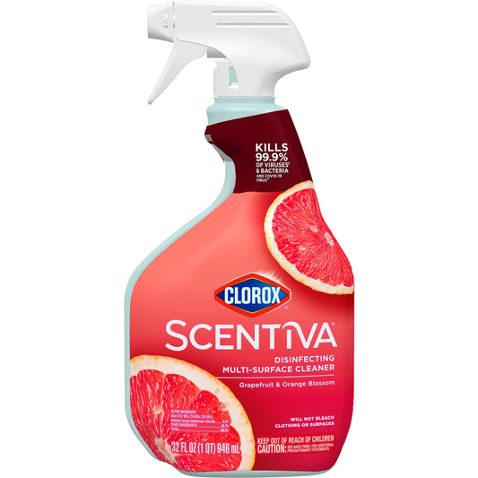 Clorox Scentiva Bleach-Free Multi-Surface Cleaner Spray, Grapefruit & Orange Blossom, 32 fl oz