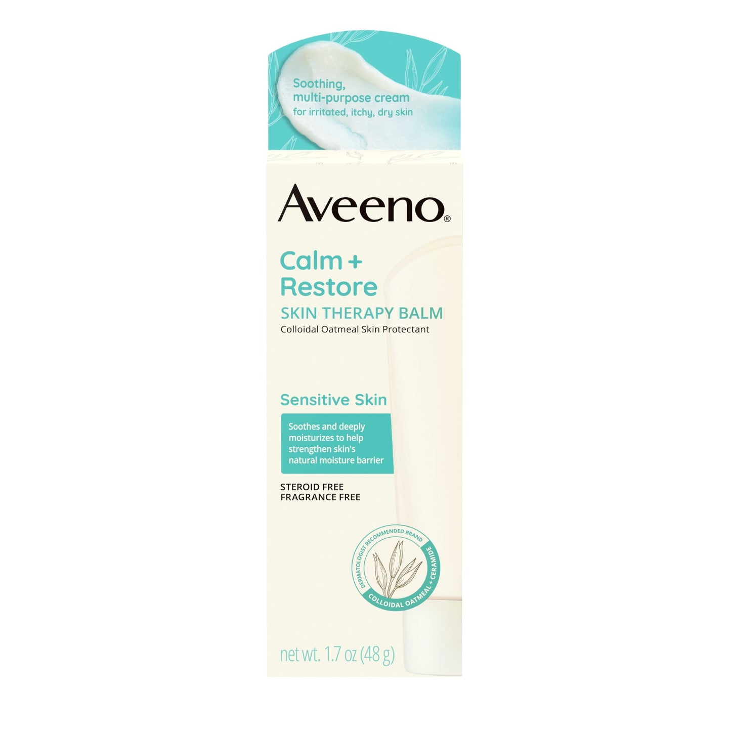 Aveeno Calm + Restore Skin Therapy Balm for Sensitive Skin, Face Moisturizer, 1.7 oz