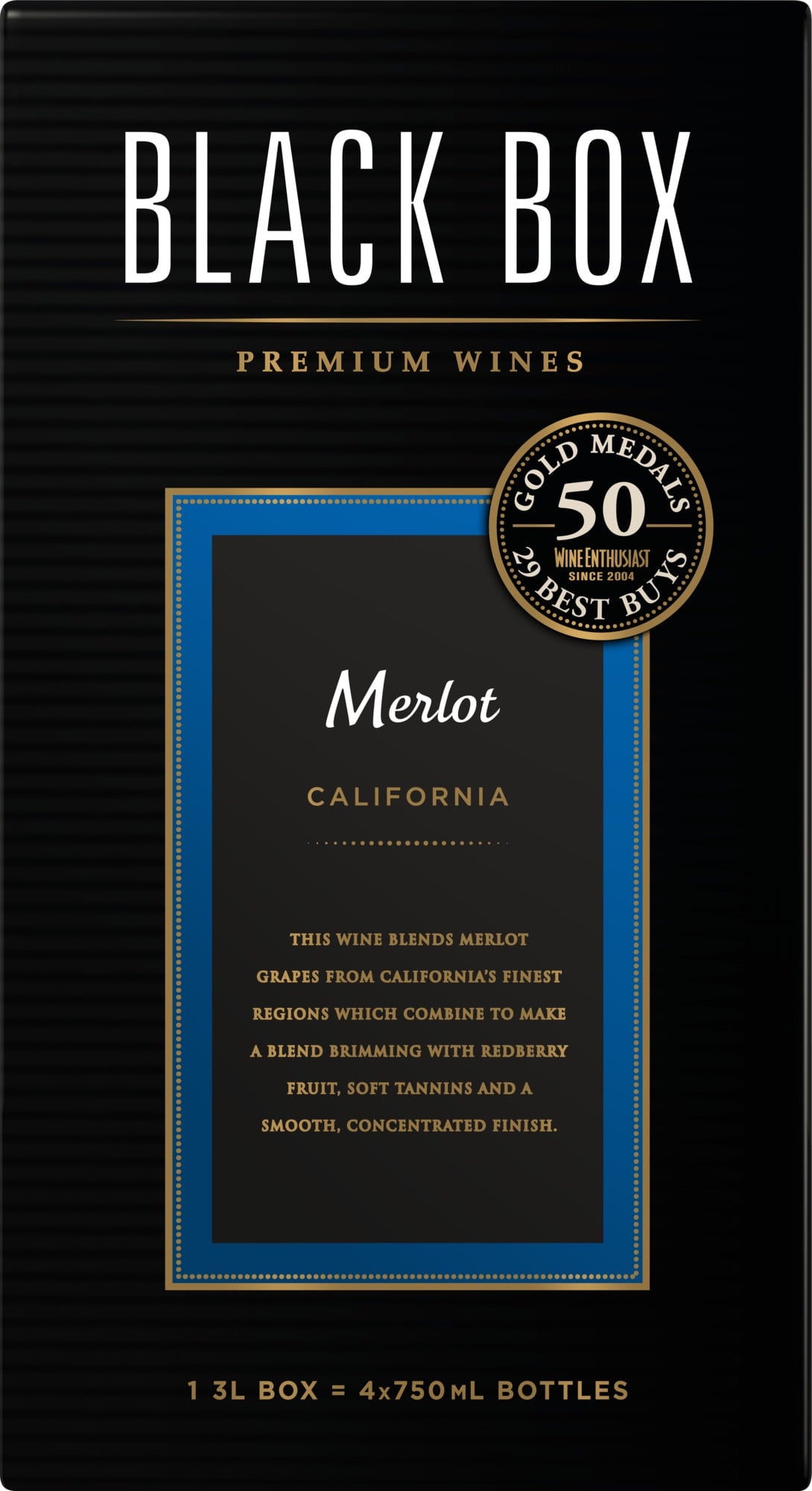 Black Box Merlot, California Red Wine, 3 Liter Box