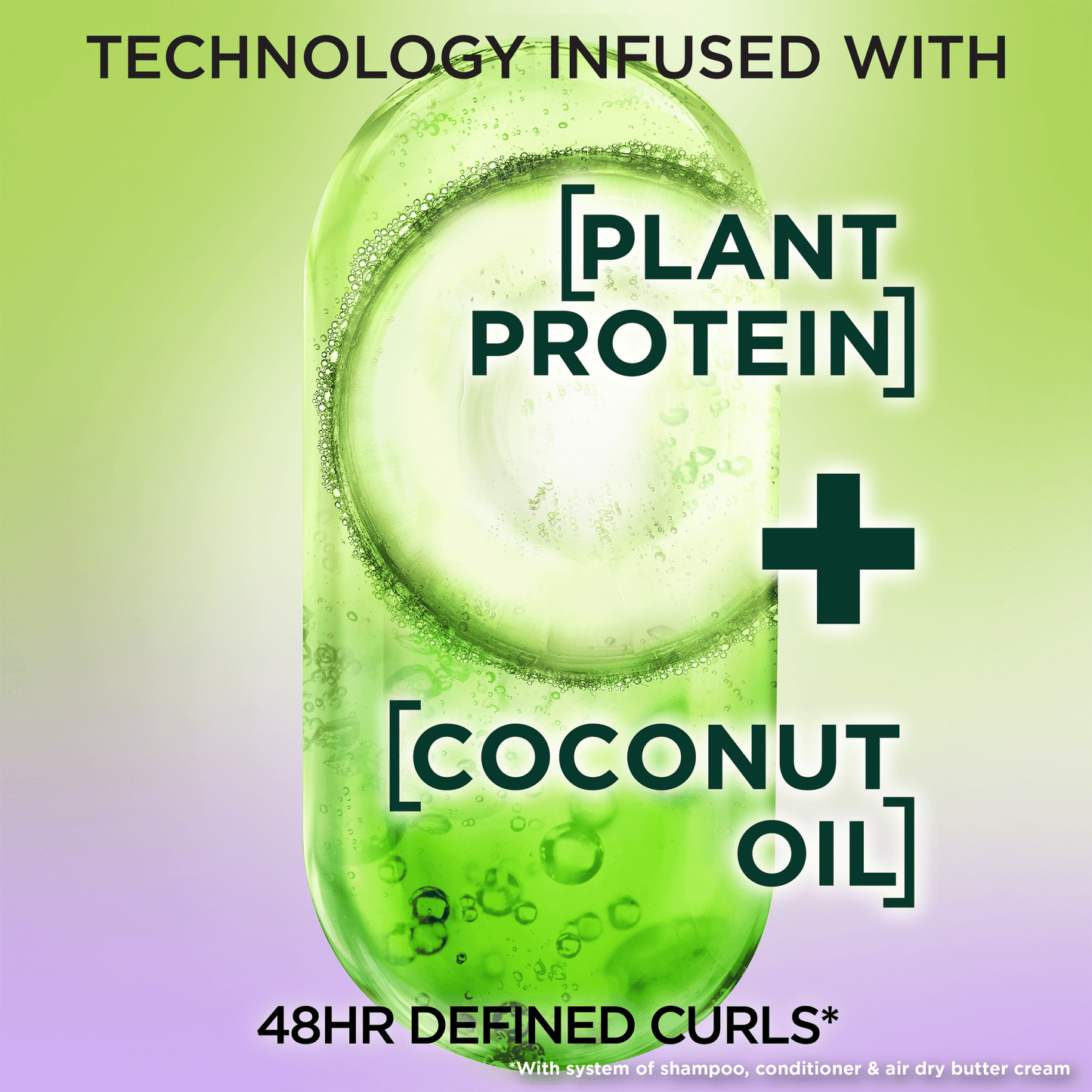 Garnier Fructis Curl Nourish Moisturizing Shampoo with Elasto Protein, 12.5 fl oz