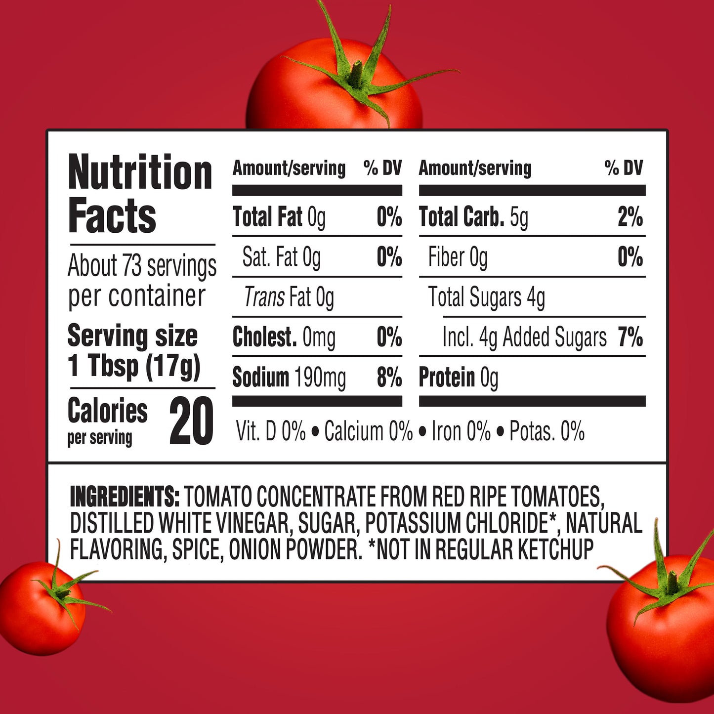 Heinz Tomato Ketchup with No Salt Added, 14 oz Bottle