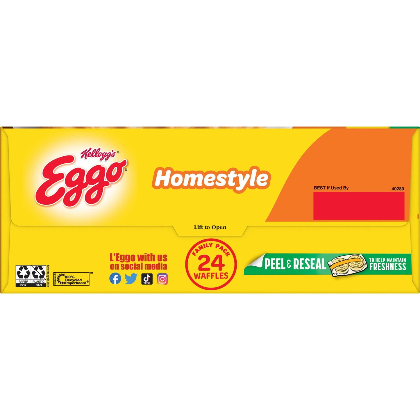 Eggo Homestyle Waffles, 29.6 oz, 24 Count (Frozen)