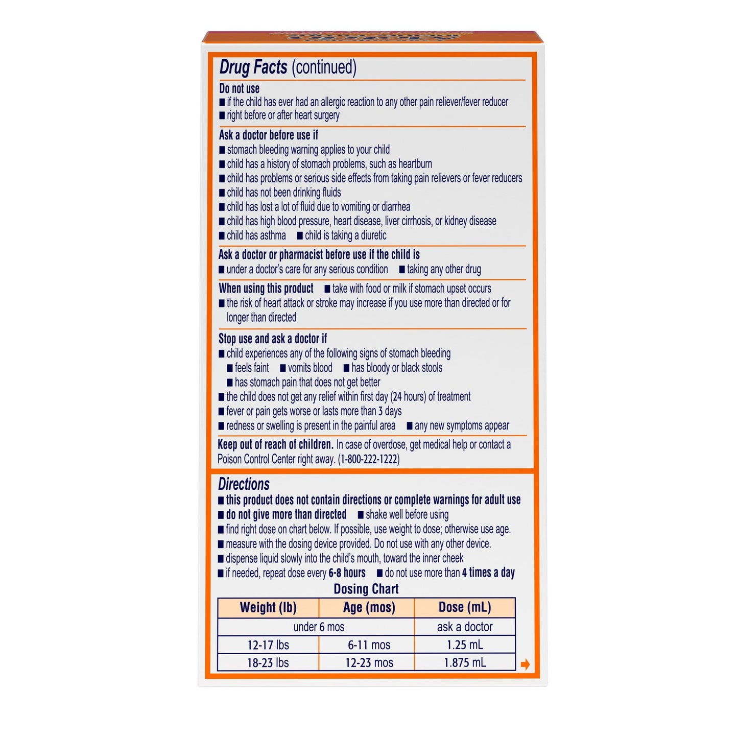 Infants' Motrin Concentrated Drops, Fever Reducer, Ibuprofen, Berry Flavored.5oz