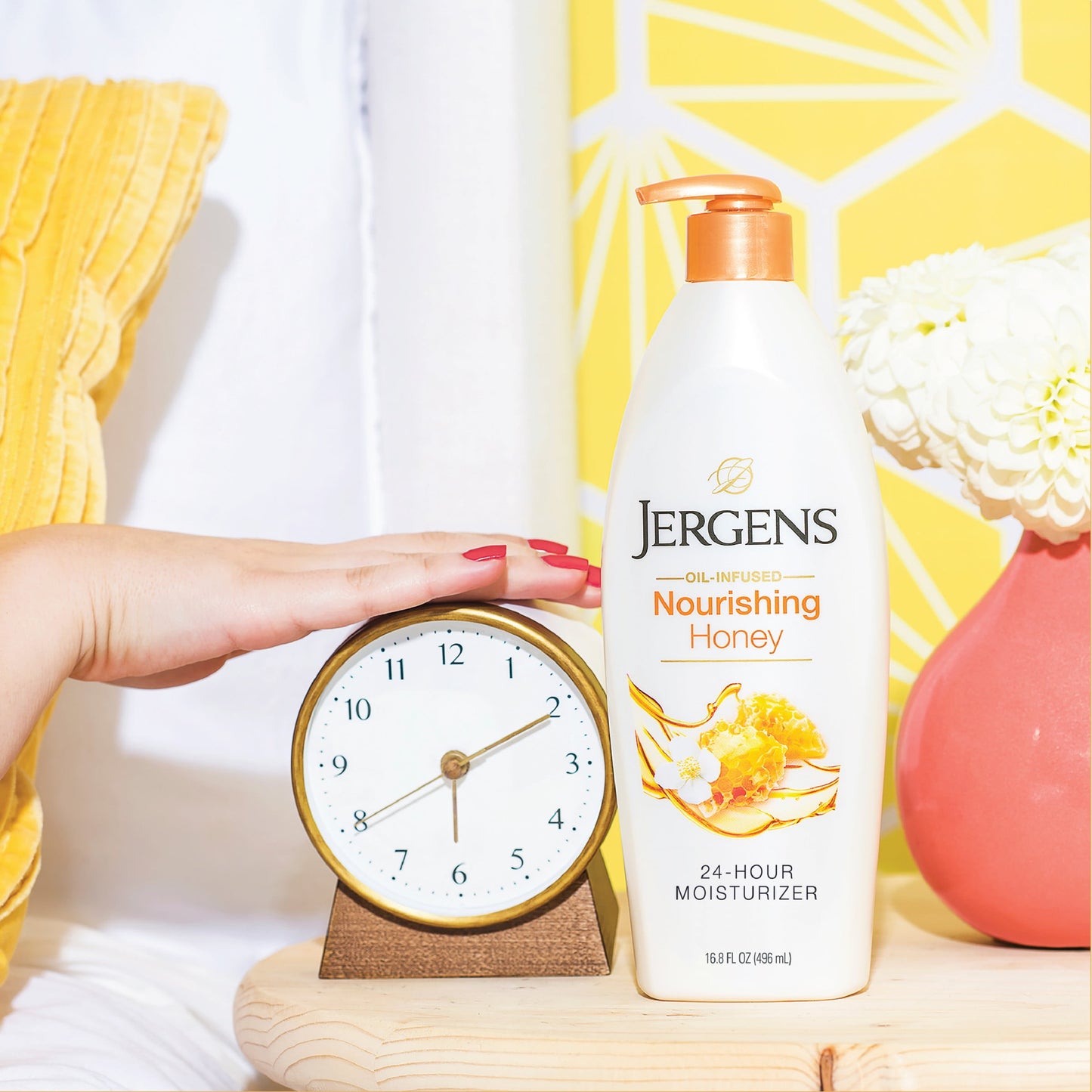 Jergens Hand and Body Lotion, Nourishing Honey Dry Skin Body Lotion, 16.8 Oz