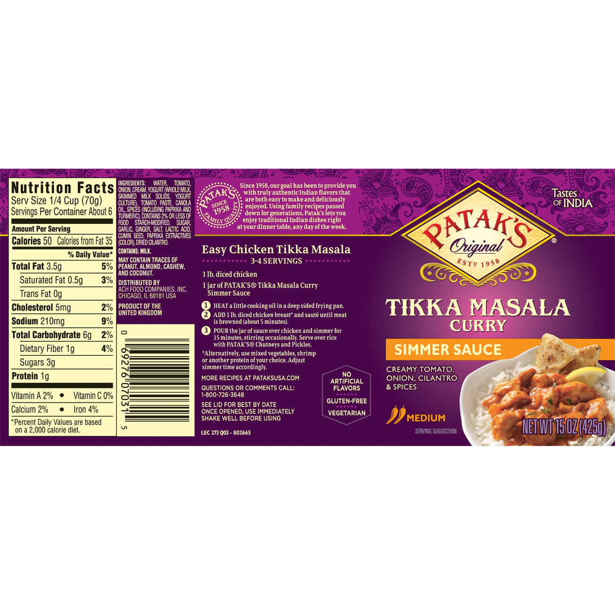 Tikka Masala Curry Simmer Sauce