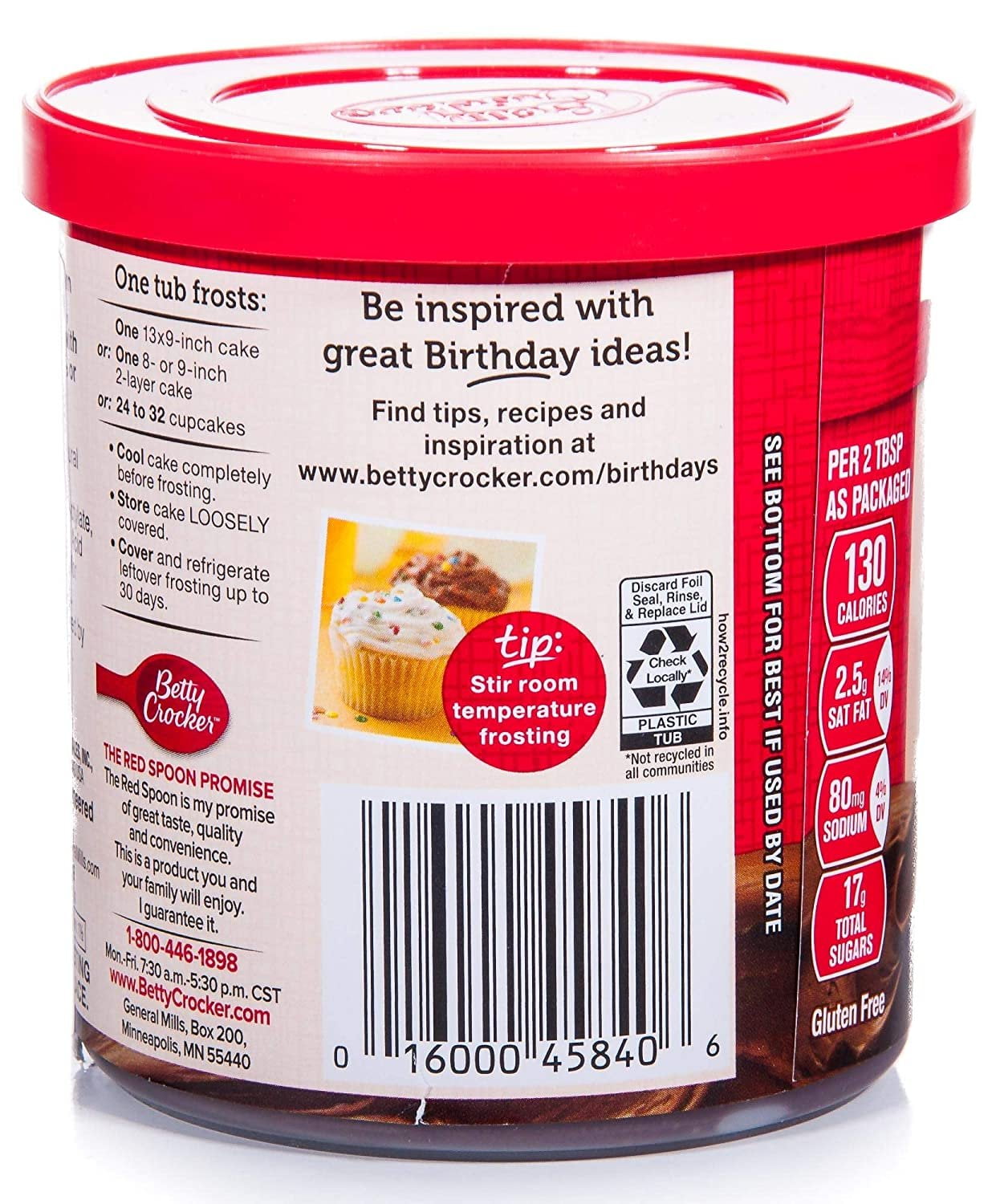 Betty Crocker Gluten Free Chocolate Frosting, 16 oz.