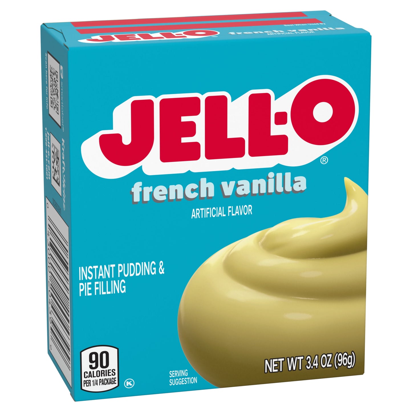 Jell-O French Vanilla Artificially Flavored Instant Pudding & Pie Filling Mix, 3.4 oz Box