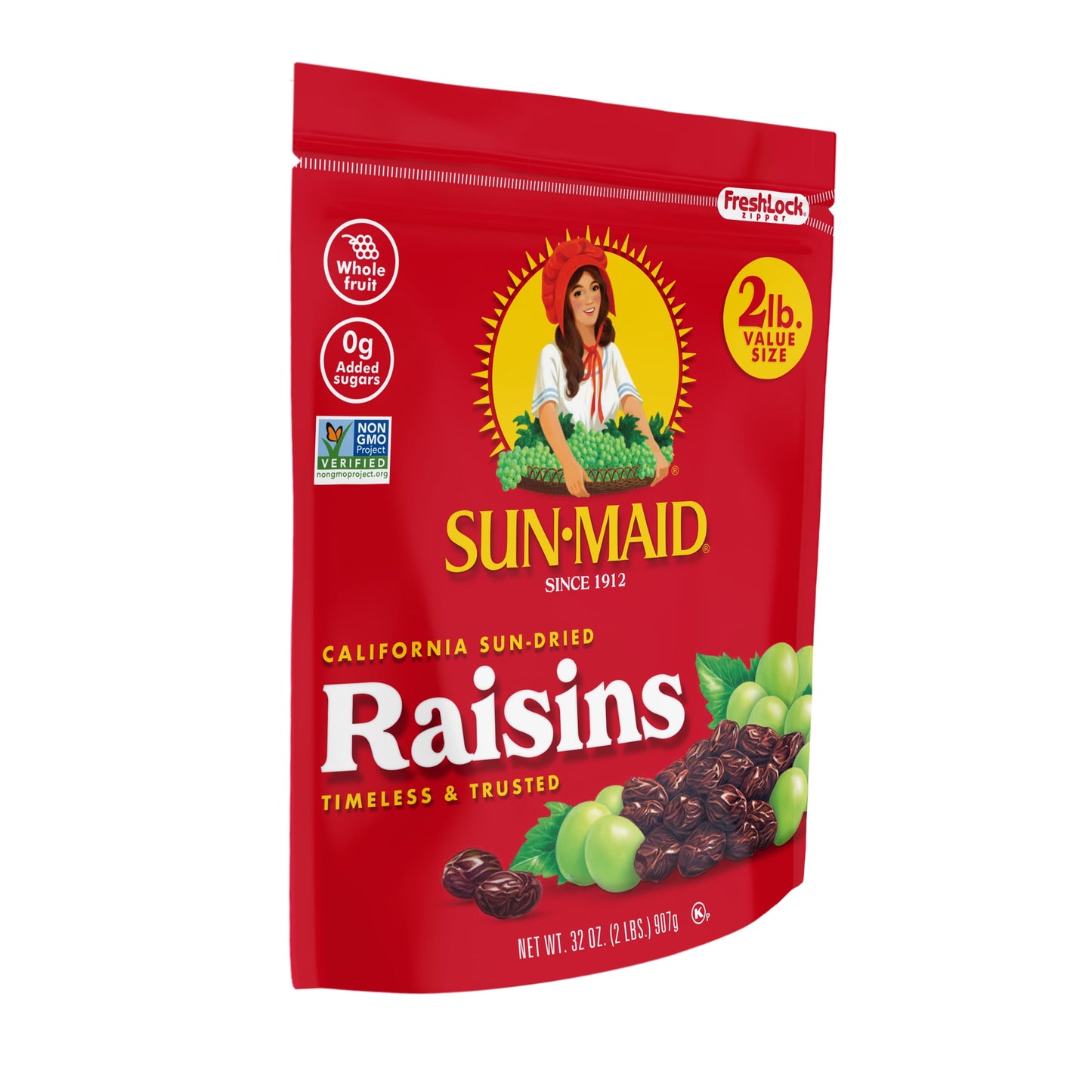 Sun-Maid California Sun-Dried Raisins, Dried Fruit Snack, 32 oz Bag