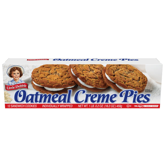 Little Debbie Oatmeal Creme Pies, 12 ct, 16.2 oz
