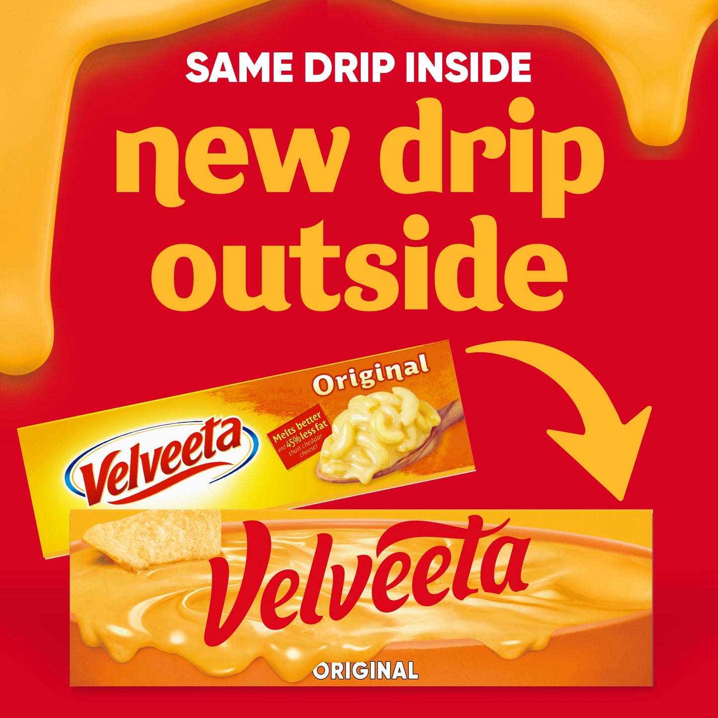 Velveeta Original Melting Cheese Dip & Sauce (Classic Size), 32 oz Block