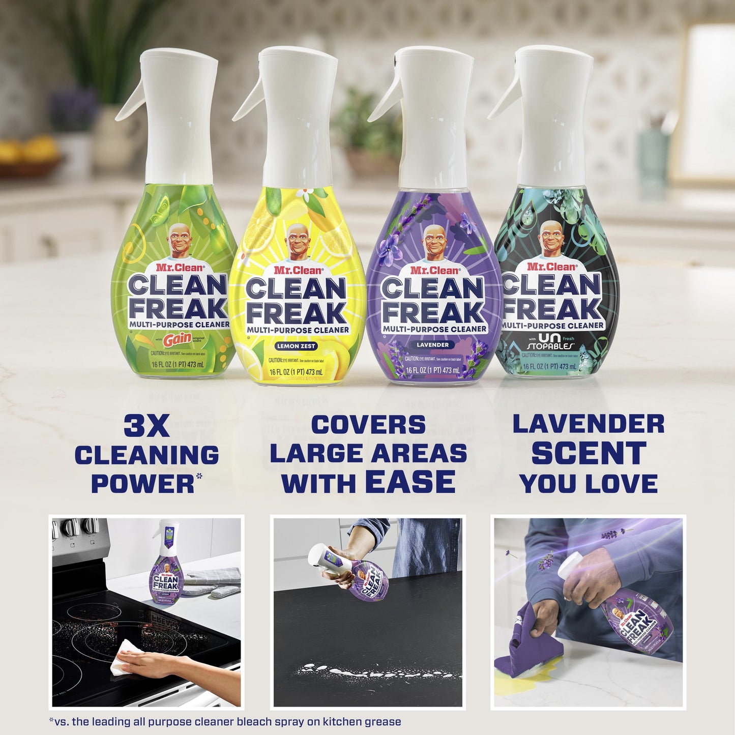 Mr. Clean Clean Freak Multi-Surface Spray Starter Kit, Lavender