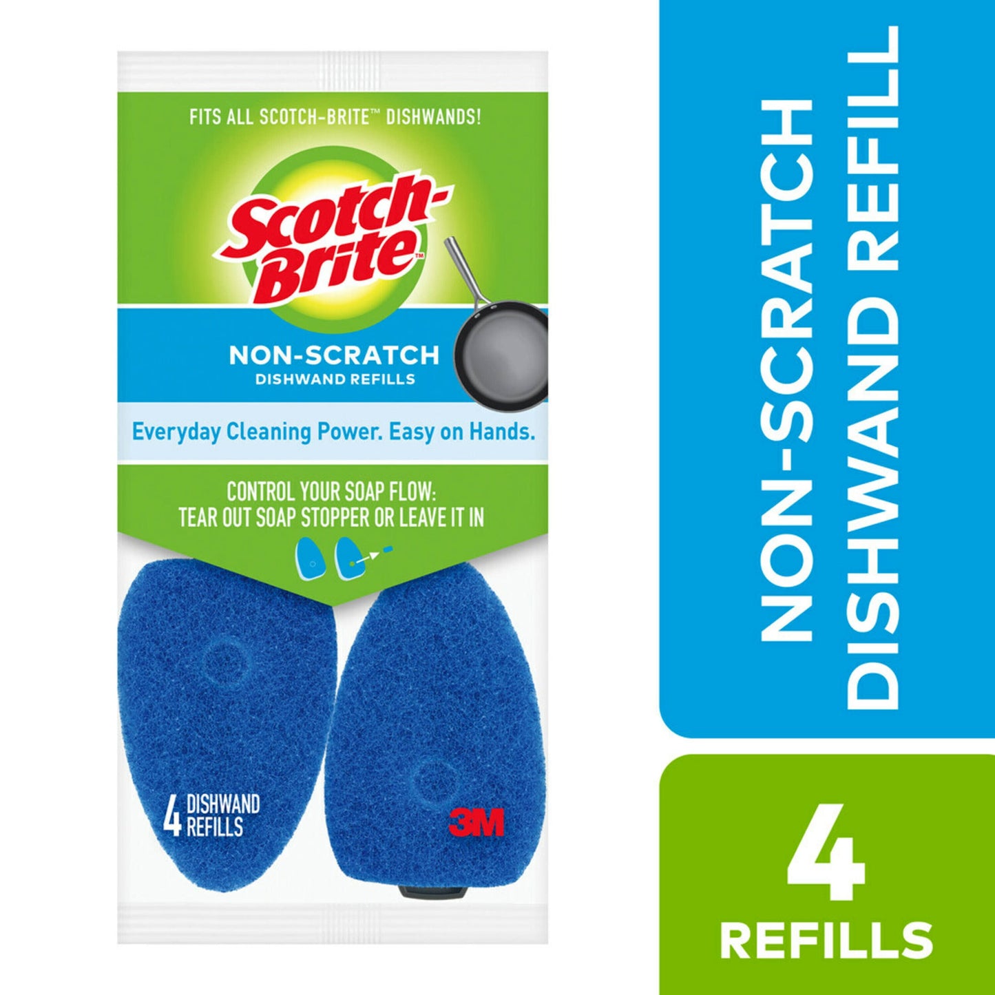 Scotch-Brite Non-Scratch Dishwand Refills Heads, 4 Refills Total